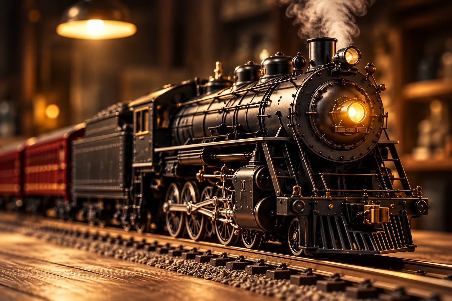 A black diesel model locomotive